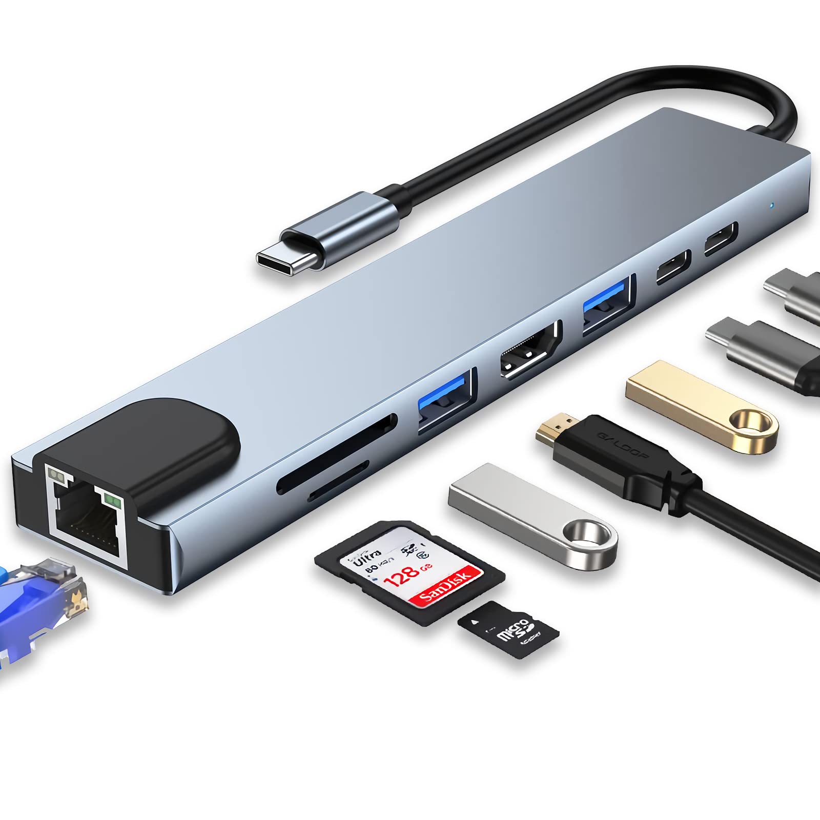 8-in-1 USB Type-C Adapter
